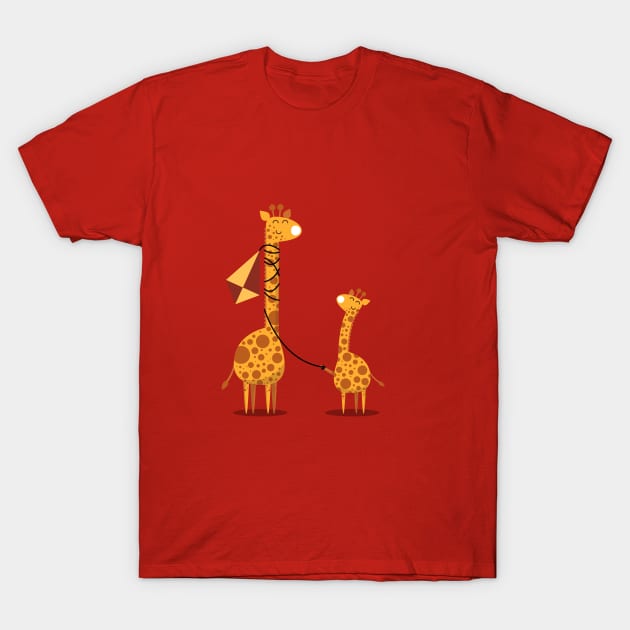 Giraffes can't fly kites T-Shirt by TipTop